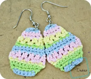 Seasonal fun – the Easter Eggs crochet earrings pattern