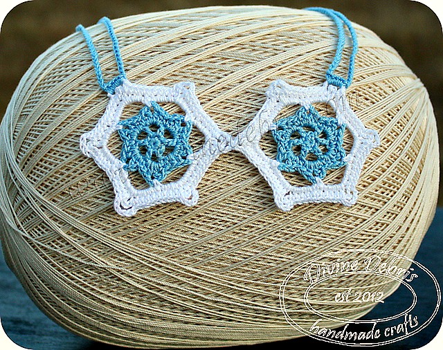 Snowflake necklace pattern by DivineDebris.com