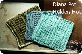 Diana Hot Pad/ Pot Holders pattern by DivineDebris.com