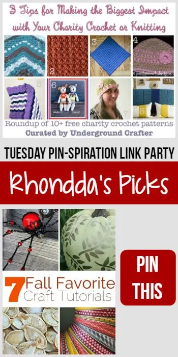 Rhondda's Picks | 3 Tips for Making the Biggest Impact with Your Charity Crochet or Knitting/7 Fall Favorite Craft Tutorials | Tuesday PIN-spiration Link Party www.thestitchinmommy.com