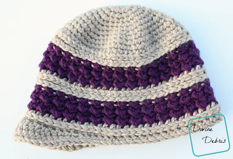 Diana Newsboy Hat free crochet pattern by DivineDebris.com