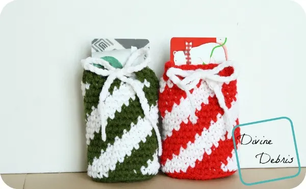Gift Card Draw String Bag Crochet Pattern by DivineDebris.com