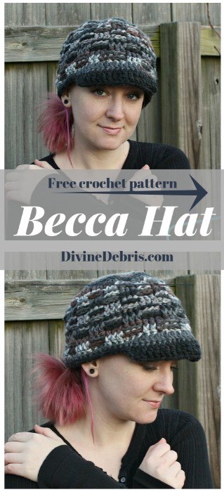 Becca Hat free crochet pattern by DivineDebris.com