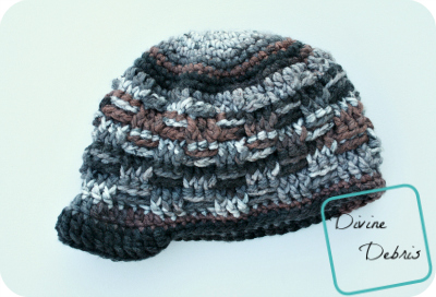 The free Becca Hat crochet pattern by DivineDebris.com