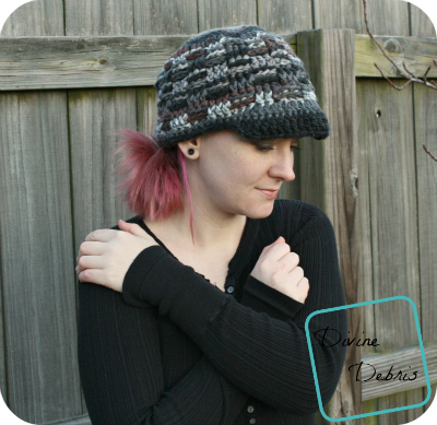 The free Becca Hat crochet pattern by DivineDebris.com
