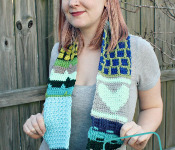 Sampler Crochet Scarf by DivineDebris.com