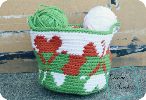 Shamrock Basket free crochet pattern by DivineDebris.com