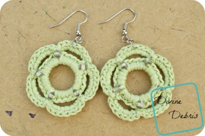 Brandy Earrings free crochet pattern by DivineDebris.com