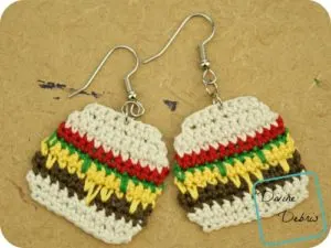 Free Anna Burger Earrings Crochet Pattern