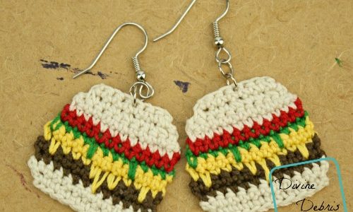 Anna Burger Bag, a free crochet earring pattern by DivineDebris.com