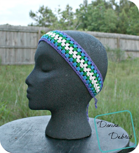 Carly Headband free crochet pattern by DivineDebris.com