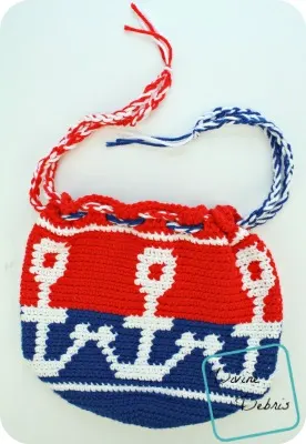 Connected Anchors Bag crochet pattern by DivineDebris.com