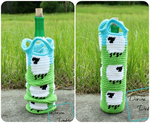 Drunken Sheep- The Shelia Sheep Bottle Cozy Free Crochet Pattern