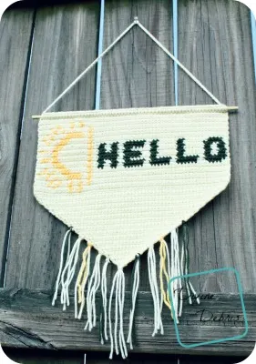 Hello Sun Banner free crochet pattern by DivineDebris.com