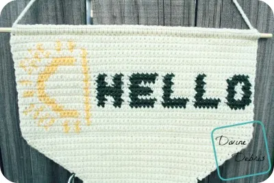 Hello Sun Banner free crochet pattern by DivineDebris.com