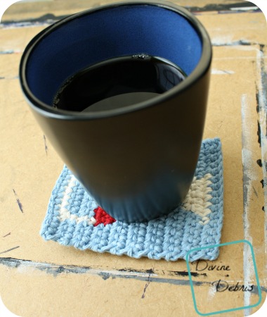 Wine Glass Coaster free crochet pattern by DivineDebris.com