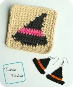 Too Early for Halloween? Make the Witch Hats Crochet Earrings