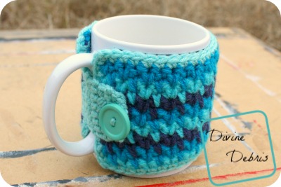Willow Cup Cozy free crochet pattern by DivineDebris.com