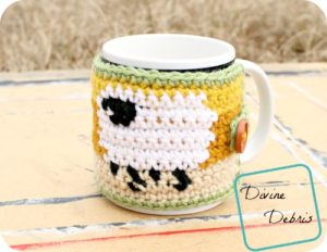 Free Dancing Sheep Mug Cozy Crochet Patter