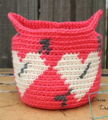 Heart Basket crochet pattern by DivineDebris.com
