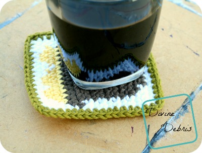 Free Pot of Gold Coaster crochet pattern by DivineDebris.com
