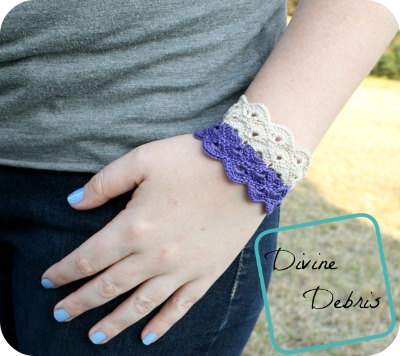 Janice Bracelet Crochet Pattern by DivineDebris.com