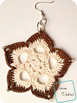 Mini Mandala Earrings crochet pattern by DivineDebris.com