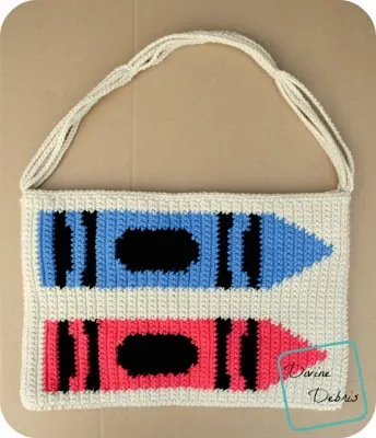 Crayons are Cute Bag crochet pattern by DivineDebris.com