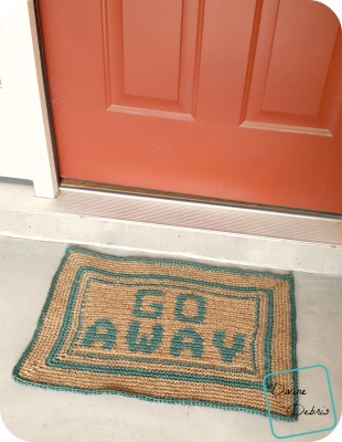 Go Away Doormat crochet pattern by DivineDebris.com