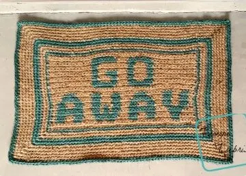 Go Away Doormat crochet pattern by DivineDebris.com