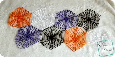 Spiderwebs Table Runner free crochet pattern by Divine Debris.com