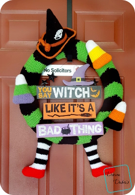 *knock knock* Who’s there? A Free Halloween Wreath Crochet Pattern