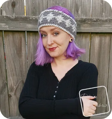 Diamonds Earwarmer free crochet pattern by DivineDebris.com