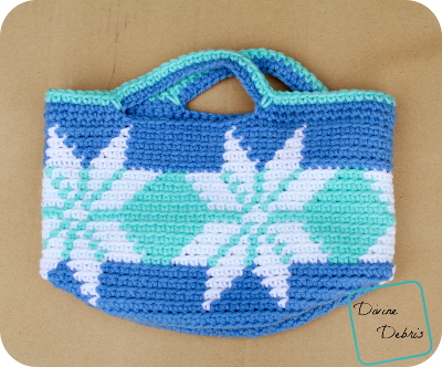 Pretty Snowflakes Basket Free Crochet pattern by DivineDebris.com