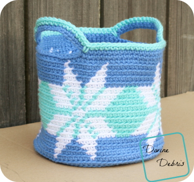 Snowflakes Are Falling On This Crochet Basket Pattern