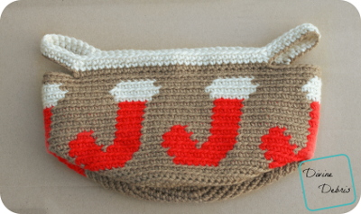 Joyful Stocking Basket free crochet pattern by DivineDebris.com