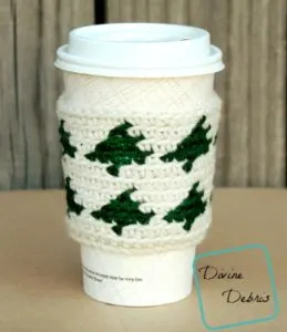 Trees All Around Mug Cozy crochet pattern