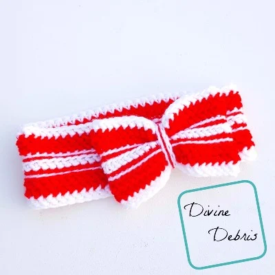 Ribbon Candy Headband free crochet pattern by DivineDebris.com
