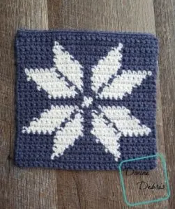 Tapestry Square Afghan Project – week 1 Snowflake Afghan Square