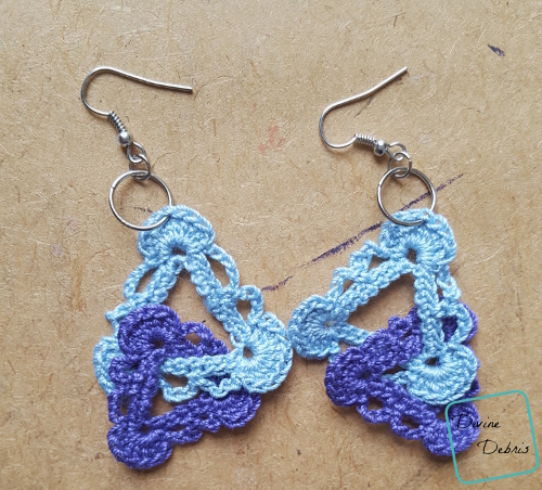 Try A Pair of Earrings? The Interlocking Triangles Earrings Free Crochet Patter