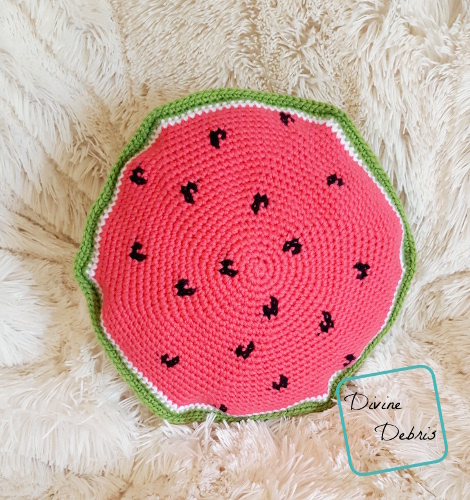I Carried A Watermelon: the Free Watermelon Pillow crochet pattern