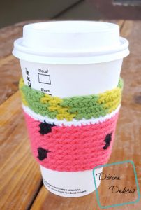 Wonderful Cup-Er-Melon! The Free Watermelon Mug Cozy Pattern