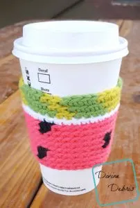 Wonderful Cup-Er-Melon! The Free Watermelon Mug Cozy Pattern