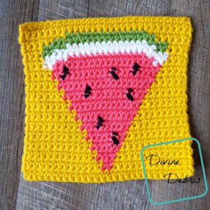 Free Tapestry Square Afghan Project – week 7 (July) Watermelon Square Crochet Pattern