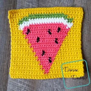 Free Tapestry Square Afghan Project – week 7 (July) Watermelon Square Crochet Pattern