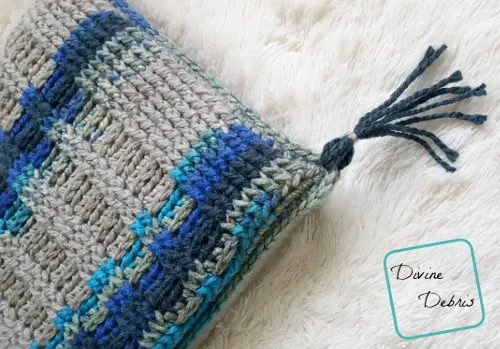 Lovely Ridges Pillow free crochet pattern by DivineDebris.com