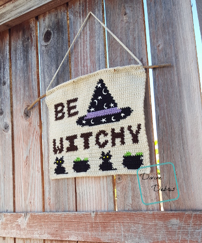 Be Witchy Wall-Hanging free crochet pattern by DivineDebris.com