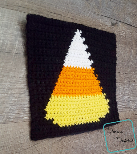 8" Tapestry Candy Corn Afghan Square free crochet pattern by divinedebris.com