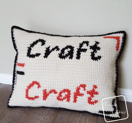 Craft Pillow free crochet pattern by DivineDebris.com