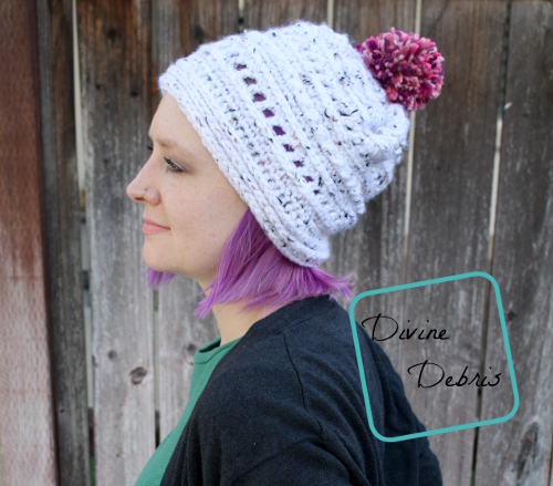 Lindsay Beanie free crochet pattern by DivineDebris.com